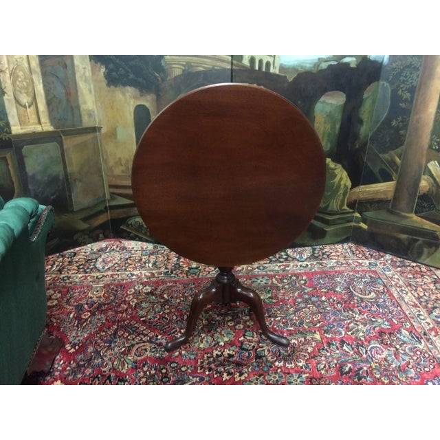Vintage Tilt Top Table, Mahogany Accent Table For Sale - Image 6 of 12