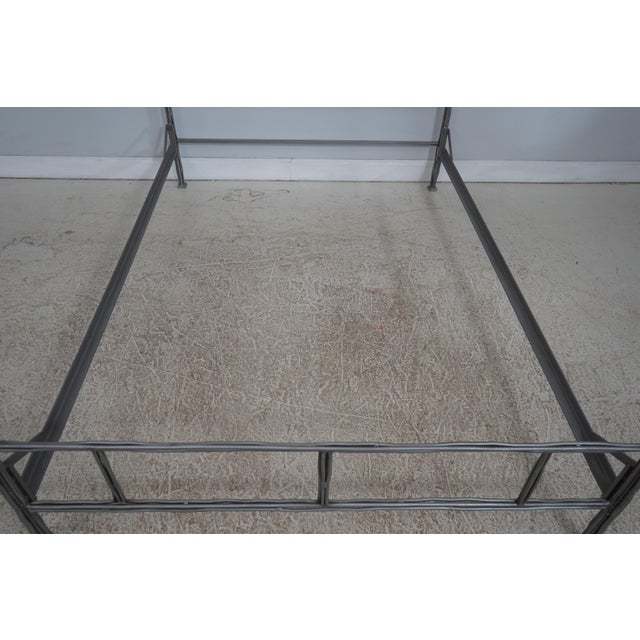 Metal Corsican Iron Twiggy Bird & Berry Queen Size Poster Bed For Sale - Image 7 of 16
