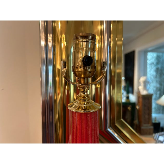 Vintage Pair of Murano Glass Lamps For Sale - Image 9 of 11