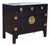 Black Lacquer and Brass Cupboard with 3 Drawers For Sale