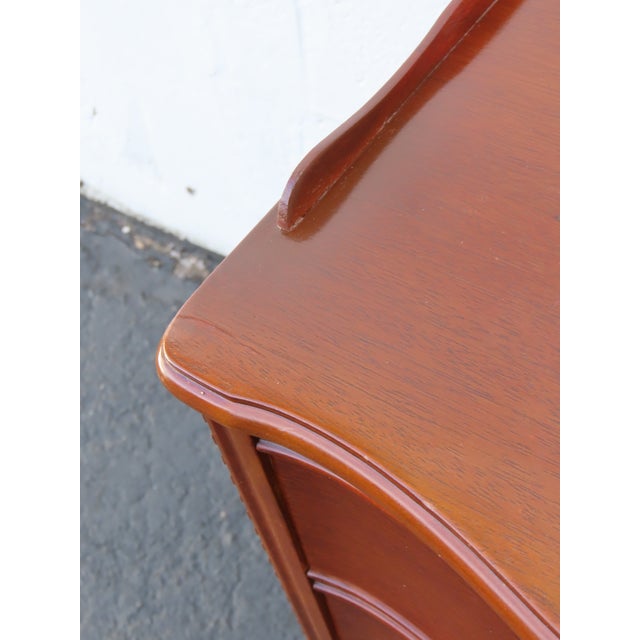 Wabash 1940s Tall Serpentine Front Mahogany Nightstand Side End Table 6458 For Sale - Image 14 of 18