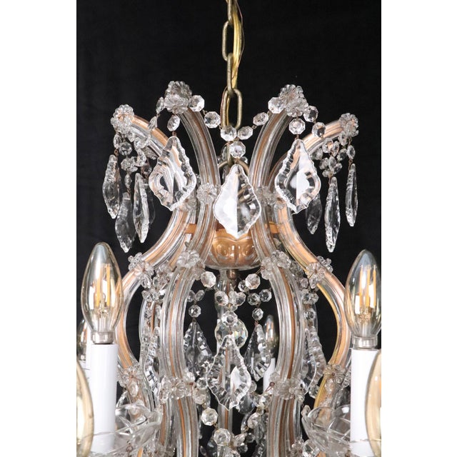 Traditional Early 20th Century Restored Large Scale Marie Therese Crystal Chandelier For Sale - Image 3 of 11
