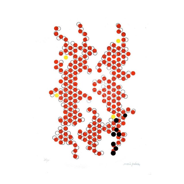 Mario Padovan, Disconnected Circles, Original Screen Print, 1970s For Sale