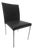 Walter Knoll Jason Lite Side Chair in Black With Satin Chrome Legs (New) For Sale
