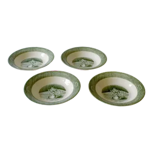 Mid 20th Century "The Old Curiosity Shop" Rimmed Soup Bowl- Set of 4