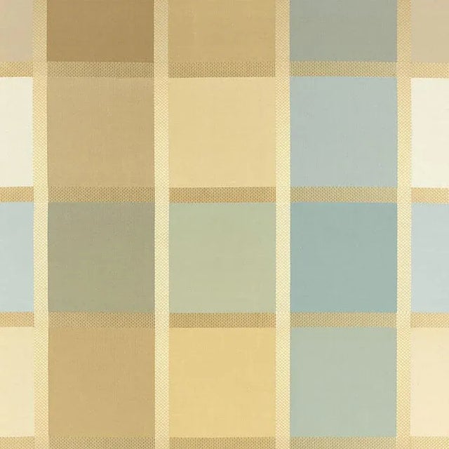 Sample - Schumacher Navsari Silk Plaid Fabric in Opal For Sale