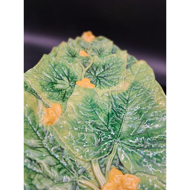 Antique c.1875 Victorian English George Jones Cucumber Platter 17" For Sale - Image 17 of 17