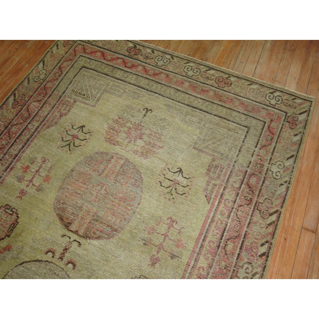 Accent size mustard field gkhotan rug from the late 19th century. Measures: 5' x 9'3'' Producing rugs since the 17th...