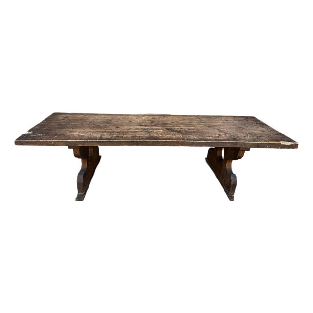 Early 20th Century Trestle Bench For Sale