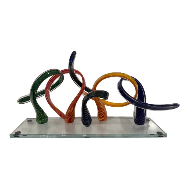 Original Infinity Art Glass / Scott Hartley "5-Piece Threaded Nexus" For Sale