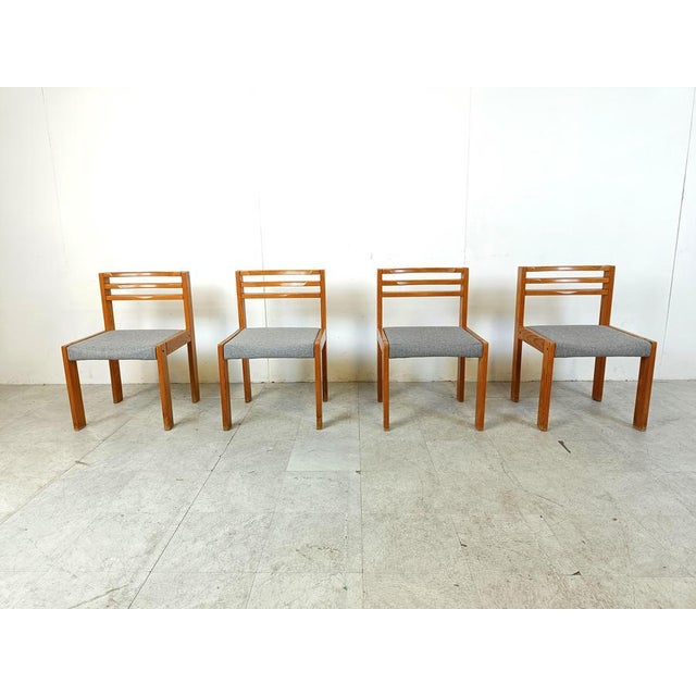 Pastoe SG 1200 Dining Chairs by Cees Braakman for Pastoe, 1970s, Set of 4 For Sale - Image 4 of 12