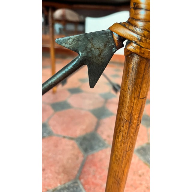 1990s Maitland-Smith Rattan and Faux Bamboo Tray Table For Sale - Image 9 of 9