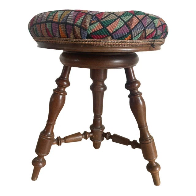 Antique Louis Philippe Piano Stool For Sale - Image 9 of 9