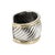 David Yurman David Yurman 18k Yellow Gold Silver Two-Tone Sculpted Cable Cuff Bangle Bracelet For Sale - Image 4 of 8