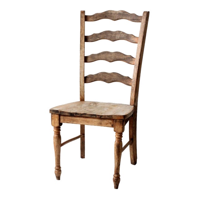Vintage Ladder Back Chair For Sale