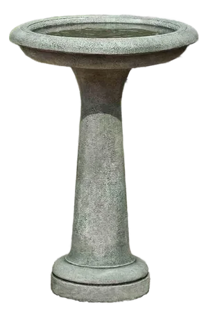Essential Birdbath Gray Concrete Garden Ornament