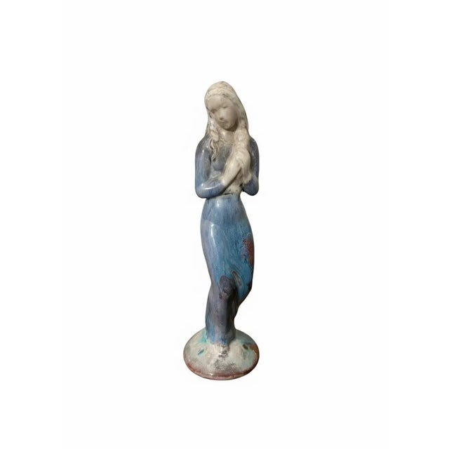 Rare Vintage Michael Andersen & Sons Pottery Lady Figurine, Bornholm, Denmark. This gorgeous piece was possibly designed...