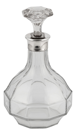 French Silver & Cut Glass Decanter