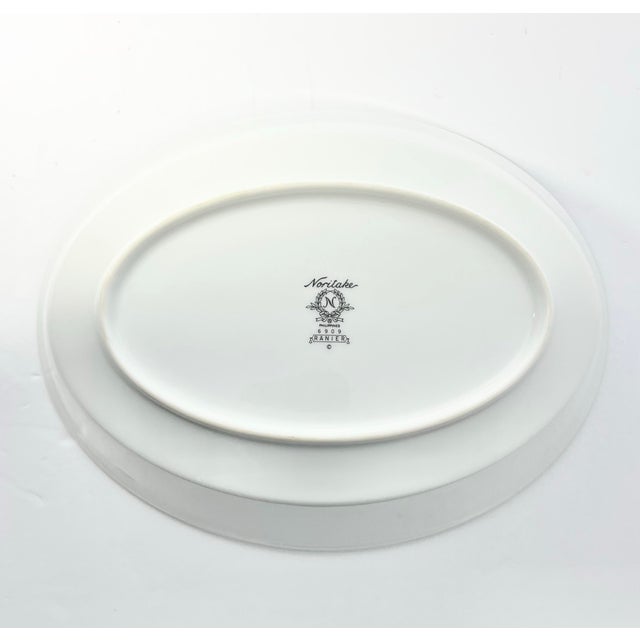 Ceramic 1980s Noritake “Ranier” 3-Piece Bone China Dinnerware Serving Hostess Set For Sale - Image 7 of 10