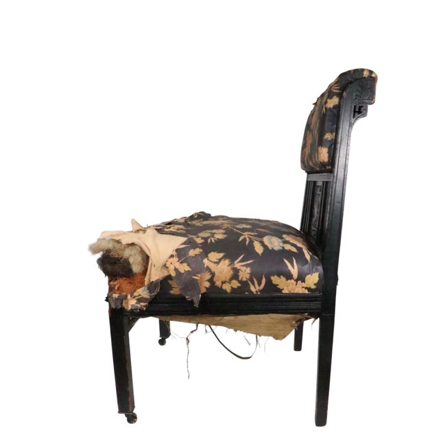 Victorian Ebonized Aesthetic Movement Side Chair For Sale - Image 3 of 15