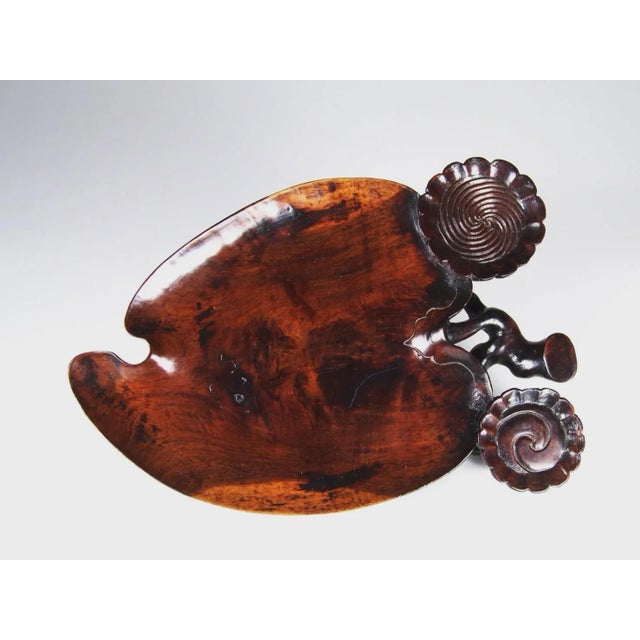 Wood 19th C Qing Chinese Scholar’s Carved Hardwood Desk Trays - a Pair For Sale - Image 7 of 11