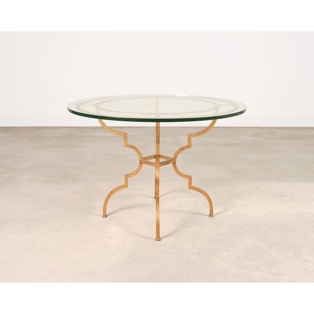 French Gilded Iron Hollywood Regency Breakfast or Center Table For Sale - Image 18 of 18