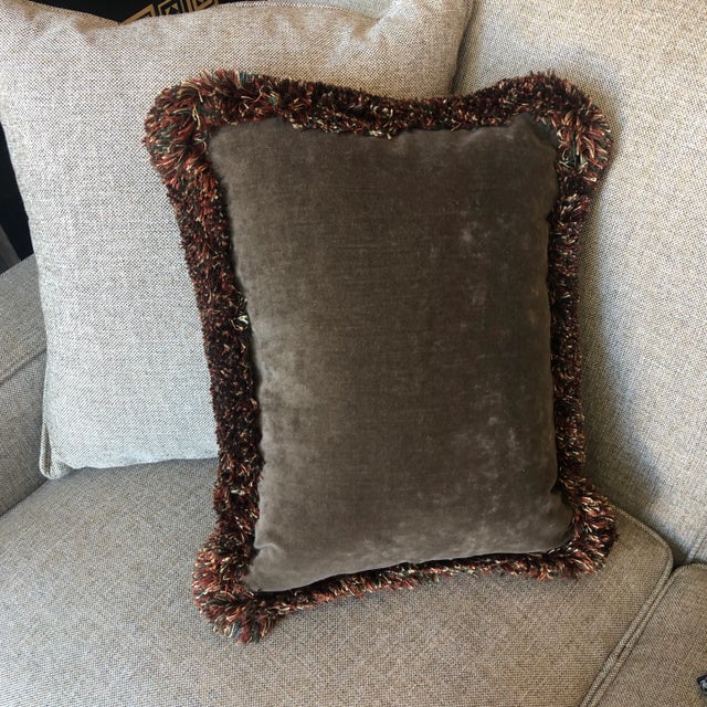 1990s 1990s Recreated 15th Century Hand Woven Wool Tapestry Pillow- Bear Left-Facing For Sale - Image 5 of 9