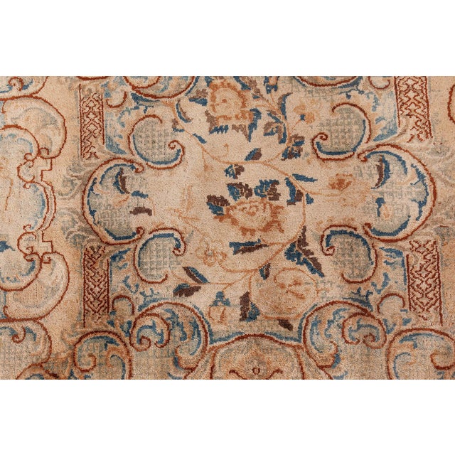 Persian Antique Persian Kirman Handmade Wool Rug For Sale - Image 3 of 8