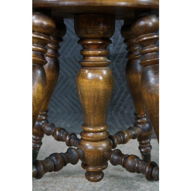 Antique Victorian Birch Ball & Claw Piano Organ Stool Seat Rest For Sale - Image 11 of 17