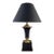 Mid 20th Century Black and Brass Gold Neoclassical Lamp For Sale