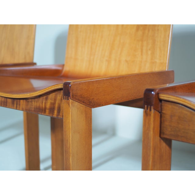 Dining Chairs by Afra and Tobia Scarpa for Molteni, Italy, 1970s, Set of 4 For Sale - Image 16 of 18