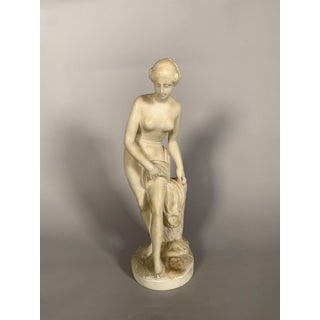 Alabaster Sculpture Diane Au Bain After Falconet (1716-1791) 19th Century For Sale