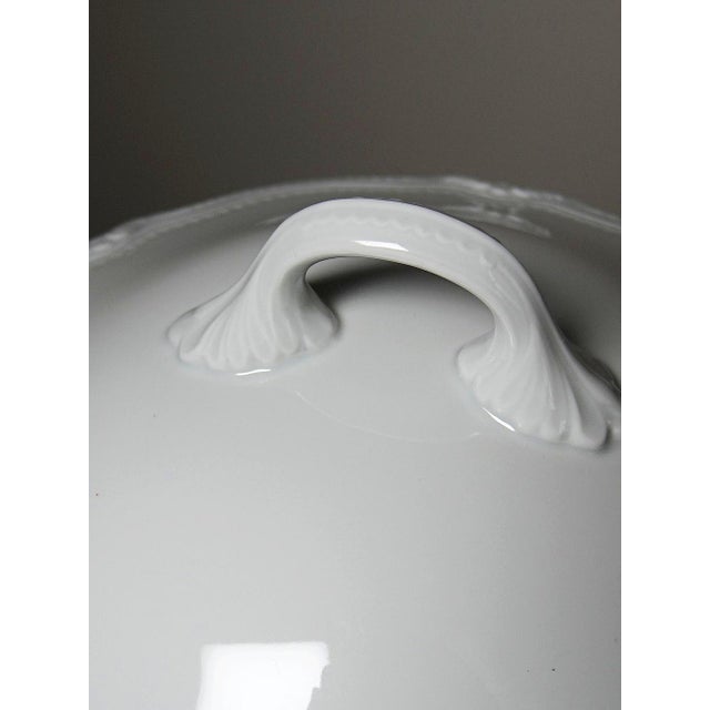 White Porcelain Soup or Vegetable Dish attributed Barnardaud for Limoges, 1950s For Sale - Image 10 of 15
