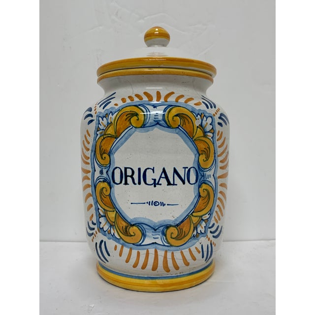 Antique Italian Faience Spice Jars With Lids Set of 4 Chairish