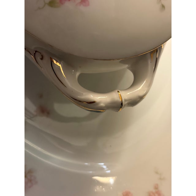 Antique Royal Schwarzburg German Fine China Covered Soup Tureen & Platter Set For Sale - Image 11 of 12