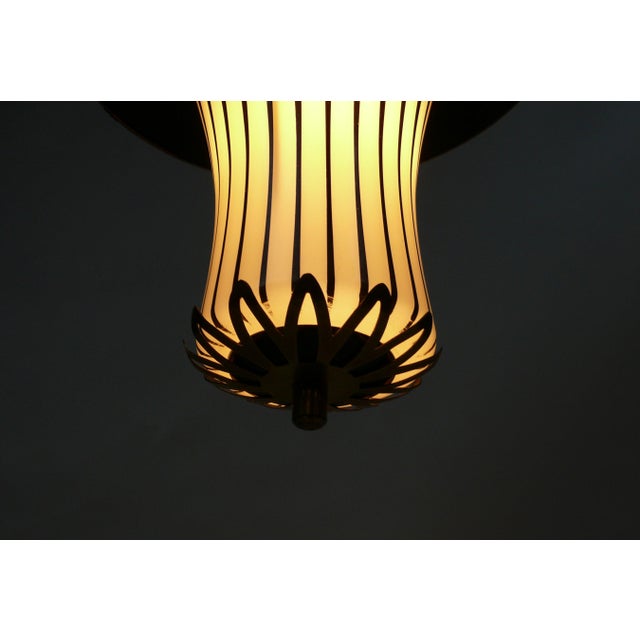 Black and White Italian Pendant Lamps, 1950s, Set of 2 For Sale - Image 11 of 18