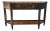 Blackened Stain and Walnut Demi-Lune Console Table by Woodbridge Furniture For Sale