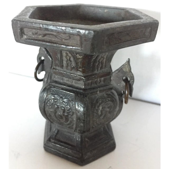 Chinese 19th Century, Qing Period, Antique Chinese Bronze Vase For Sale - Image 3 of 6