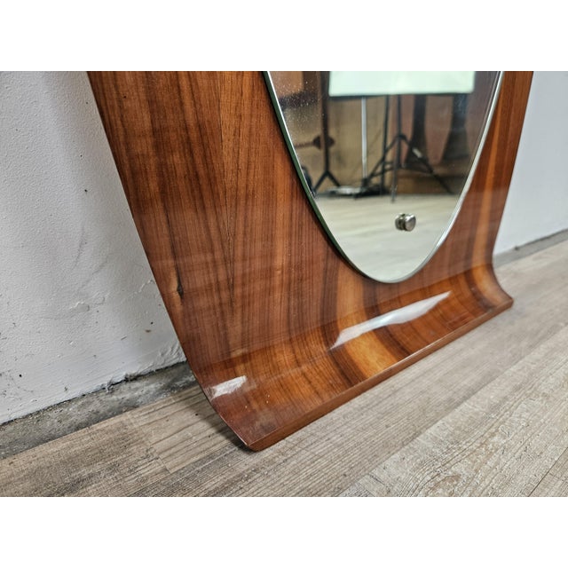 Curved Plywood Wall Mirror from Campo E Graffi, 1960s For Sale - Image 10 of 14