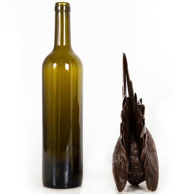 19th Century Japanese Antique Meiji Period Bronze Sculpture Okimono of a Rooster For Sale - Image 5 of 18