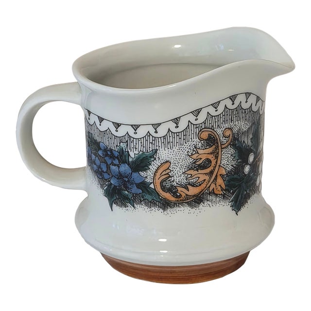 Vintage Goebel Burgund Floral Porcelain Creamer For Sale