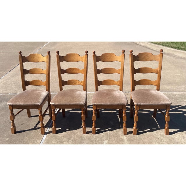 Love the design of these French country ladderback dining chairs! I have several dining tables these would pair with in...
