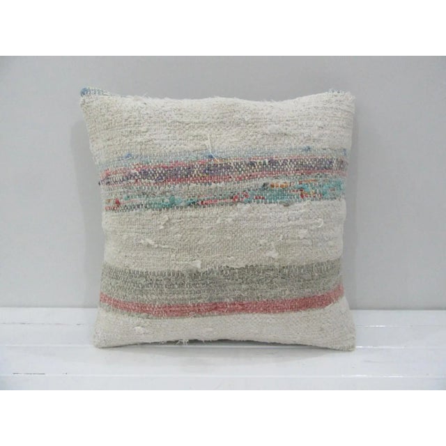 Handmade Decorative Striped Kilim Pillow Cover For Sale - Image 4 of 4