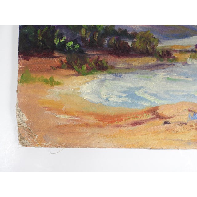 Early 20th Century Early 20th Century Seaside Landscape Painting For Sale - Image 5 of 9