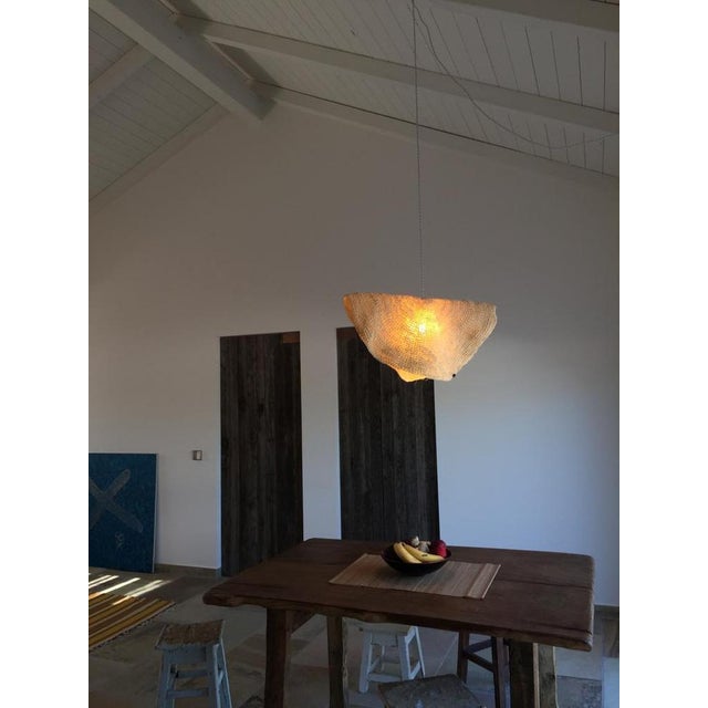 Beige Folded Pendant Lamp by Com Raiz For Sale - Image 8 of 12