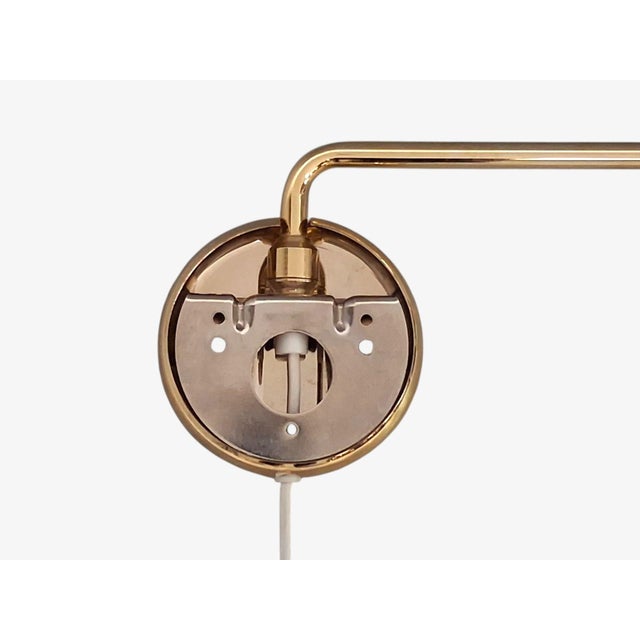 1970s Mid-Century Modern Raf, Articulating Wall Sconces, Brass, Gilt Metal For Sale - Image 17 of 17