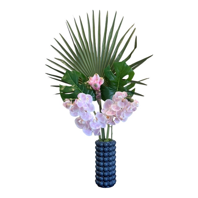 Azure Palm Orchid Arrangment For Sale