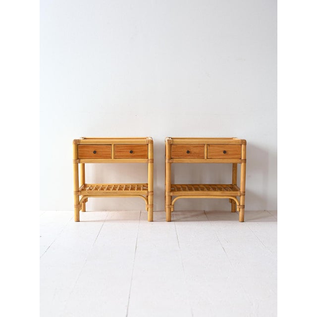 Vintage Bamboo Bedside Tables, 1960s, Set of 2 For Sale - Image 13 of 13