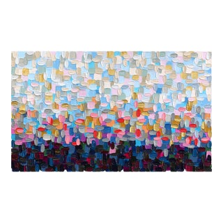 Daylight Savings - Original Textured Abstract Acrylic Painting on Canvas by Shiri Phillips For Sale
