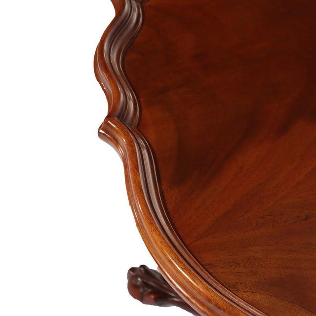 Wood Antique Philadelphia School Chippendale Mahogany Pie Crust Stand C1930 For Sale - Image 7 of 9